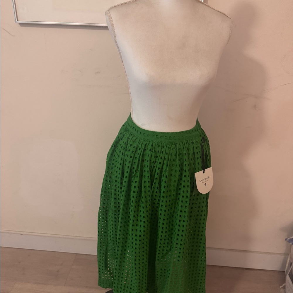 kate spade Vibrant Green A-Line Skirt